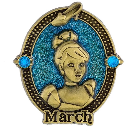 Disney Birthstone Pin - Princess Cinderella - March 3 Disney Birthstone Pin - Princess Cinderella - March
