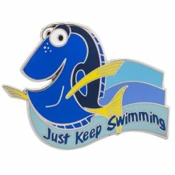 Disney Finding Dory Pin - Dory - Just Keep Swimming