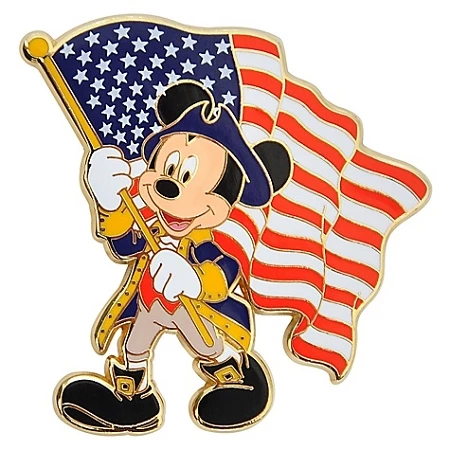 Disney Mickey Mouse Pin - American Flag 3 Disney Mickey Mouse Pin - American Flag