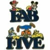 Disney Fab Five Letter Pin Set - Mickey And Friends