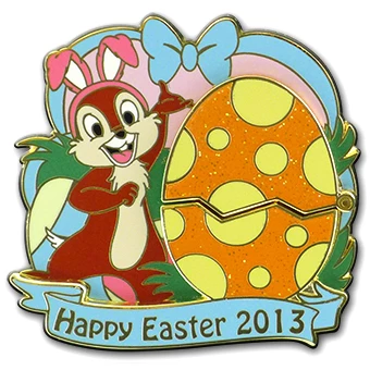 Disney Easter Pin - Happy Easter 2013 - Chip 'n Dale - LE 3 Disney Easter Pin - Happy Easter 2013 - Chip 'n Dale - LE
