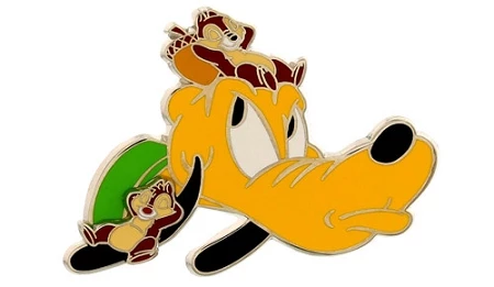 Disney Pluto Pin - Pluto With Chip & Dale 3 Disney Pluto Pin - Pluto With Chip & Dale