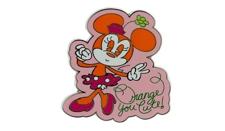 Disney Minnie Pin - Minnie Mouse - Orange You Cute 3 Disney Minnie Pin - Minnie Mouse - Orange You Cute
