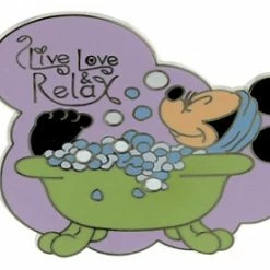 Disney Minnie Mouse Pin - Minnie In Bathtub - Live, Love, & Relax