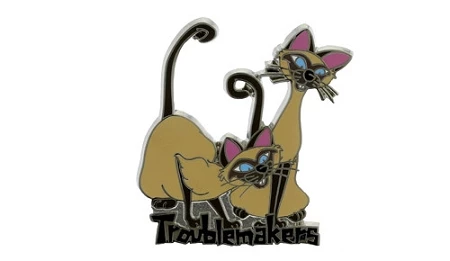 Disney Lady And The Tramp Pin - Si And Am - Trouble Makers 3 Disney Lady And The Tramp Pin - Si And Am - Trouble Makers