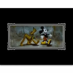 Disney Art Print - Mickey Mouse And Pluto - Man's Best Friend