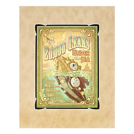 Disney Art Print - Mickey Mouse In 20,000 Leaks Under The Sea 3 Disney Art Print - Mickey Mouse In 20,000 Leaks Under The Sea