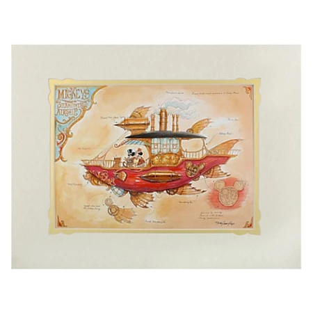 Disney Art Print - Mickey Mouse - Mickey's Steam Powered Airship 3 Disney Art Print - Mickey Mouse - Mickey's Steam Powered Airship