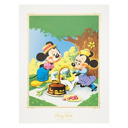 Disney Story Book Deluxe Art Print - Mickey & Minnie Picnic 3 Disney Story Book Deluxe Art Print - Mickey & Minnie Picnic
