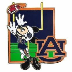 Disney Football Pin - NCAA Auburn Mickey Mouse