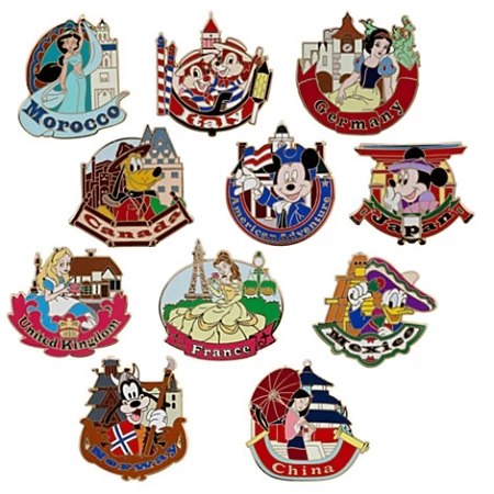 Disney Epcot Pin Set - Epcot World Showcase Pin Set - Countries 3 Disney Epcot Pin Set - Epcot World Showcase Pin Set - Countries