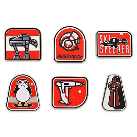 Disney Star Wars Pin Set - The Last Jedi - 6 Pins 3 Disney Star Wars Pin Set - The Last Jedi - 6 Pins