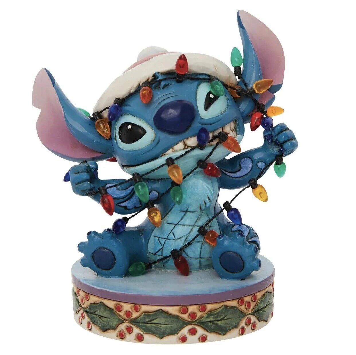 Disney Jim Shore Figure - Stitch Wrapped In Christmas Lights 3 Disney Jim Shore Figure - Stitch Wrapped In Christmas Lights