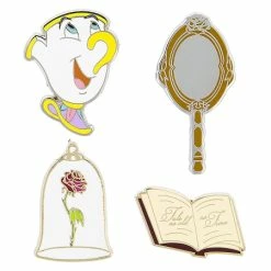 Disney Pin Booster Set - Beauty And The Beast Flair - 4 Pins