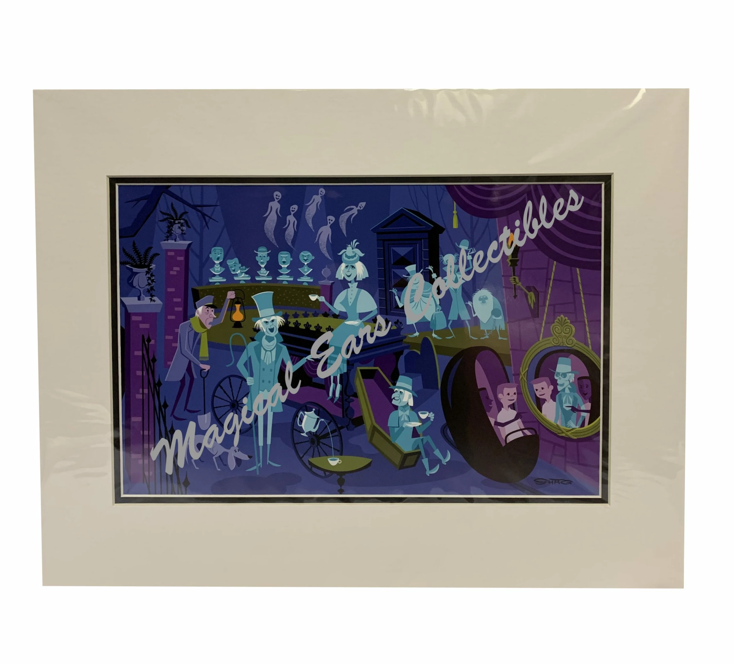 Disney Shag Art Print - The Haunted Mansion - 31 Ghosts - Right Side 3 Disney Shag Art Print - The Haunted Mansion - 31 Ghosts - Right Side