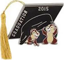 Disney Graduation Day Pin - 2015 Graduation - Chip And Dale
