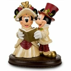 Disney Medium Figure - Victorian Christmas Minnie And Mickey Mouse