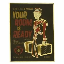 Disney Tower Of Terror Pin - Hollywood Tower Hotel Retro Poster