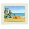 Disney Bolly Art Print - Suspicious Tiki - Pluto And Stitch -Art Print Sales file az5b5385193