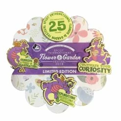Disney Pin Set - 2018 Flower And Garden Festival - Figment Passholder