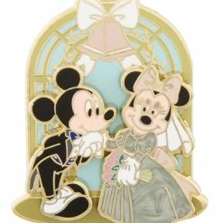 Disney Wedding Pin - Mickey And Minnie In A Chapel