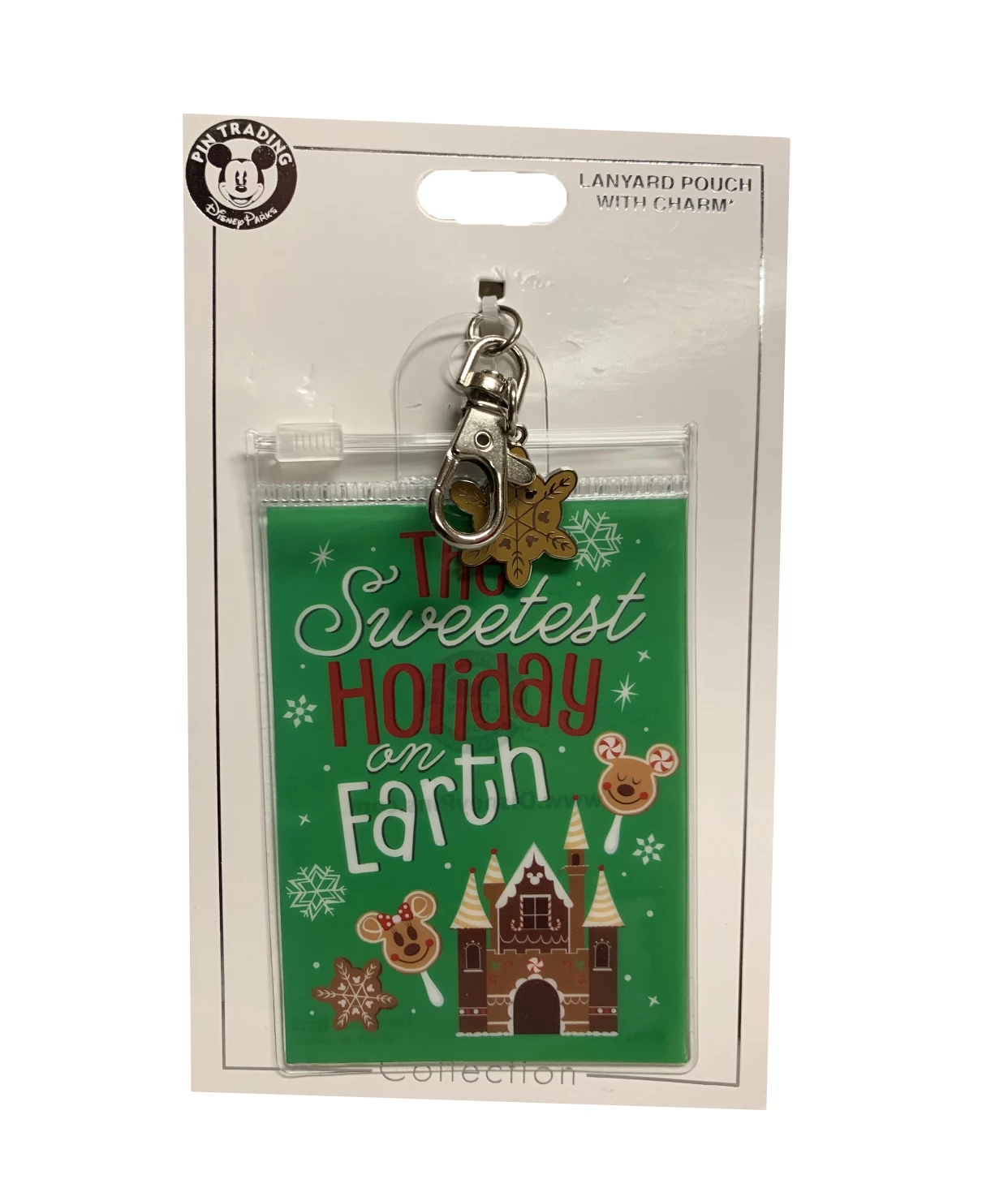Disney Lanyard Pouch With Charm - 2019 Holiday - Sweetest Holiday On Earth 3 Disney Lanyard Pouch With Charm - 2019 Holiday - Sweetest Holiday On Earth