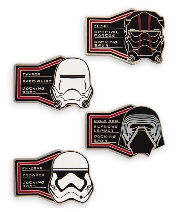 Disney Booster Pin Set - First Order - Galaxy's Edge 3 Disney Booster Pin Set - First Order - Galaxy's Edge