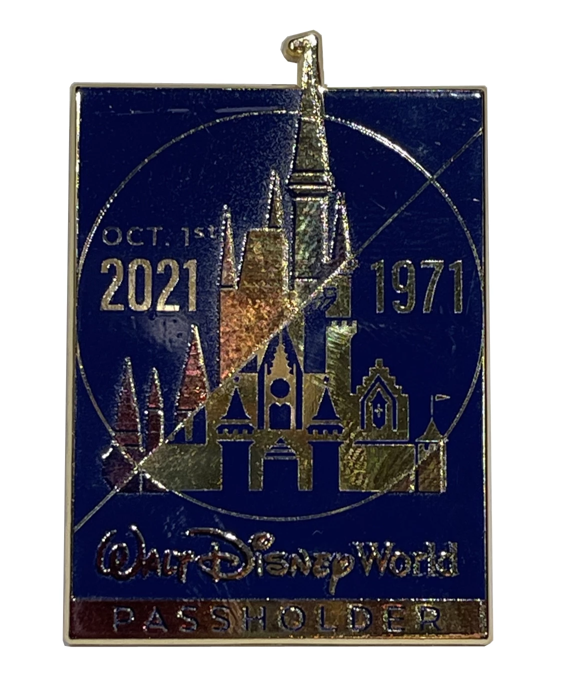 Disney 50th Anniversary Pin - 1971 - 2021 Castle - Passholder 3 Disney 50th Anniversary Pin - 1971 - 2021 Castle - Passholder